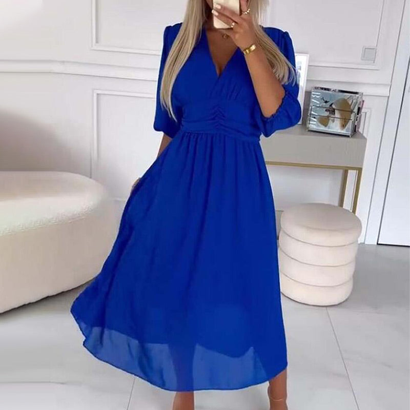 Juliana Chic Light Chiffon Summer Dress Premium Wardrobe Essential