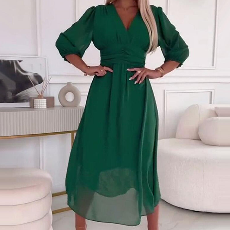 Juliana Chic Light Chiffon Summer Dress Premium Wardrobe Essential
