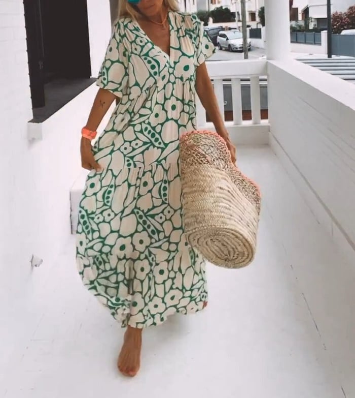 Valentina Timeless Floral Dress for Women Premium Wardrobe Essential