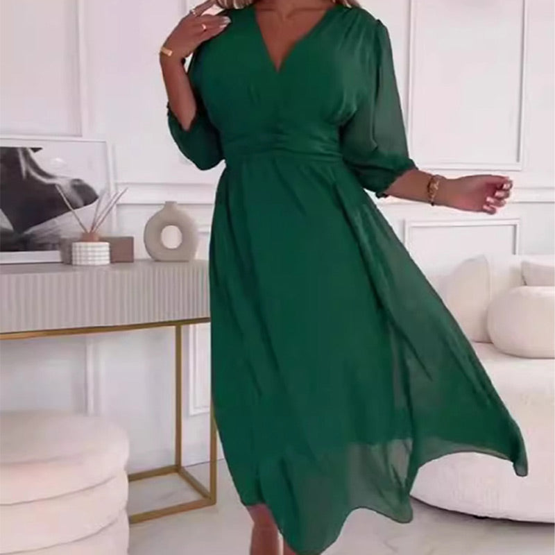 Juliana Chic Light Chiffon Summer Dress Premium Wardrobe Essential