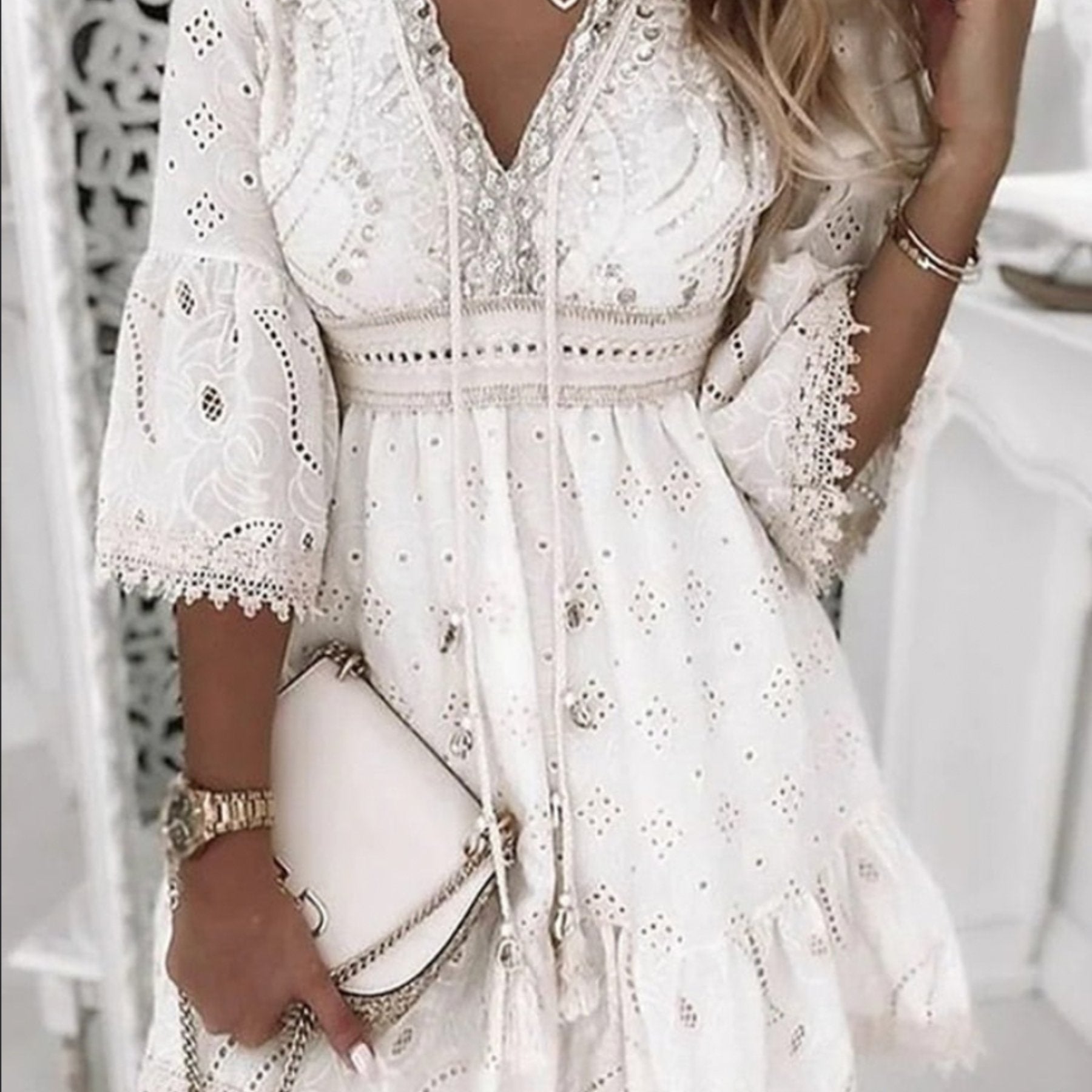 Nayla Statement Dress Breathable Chic Silhouette Collection