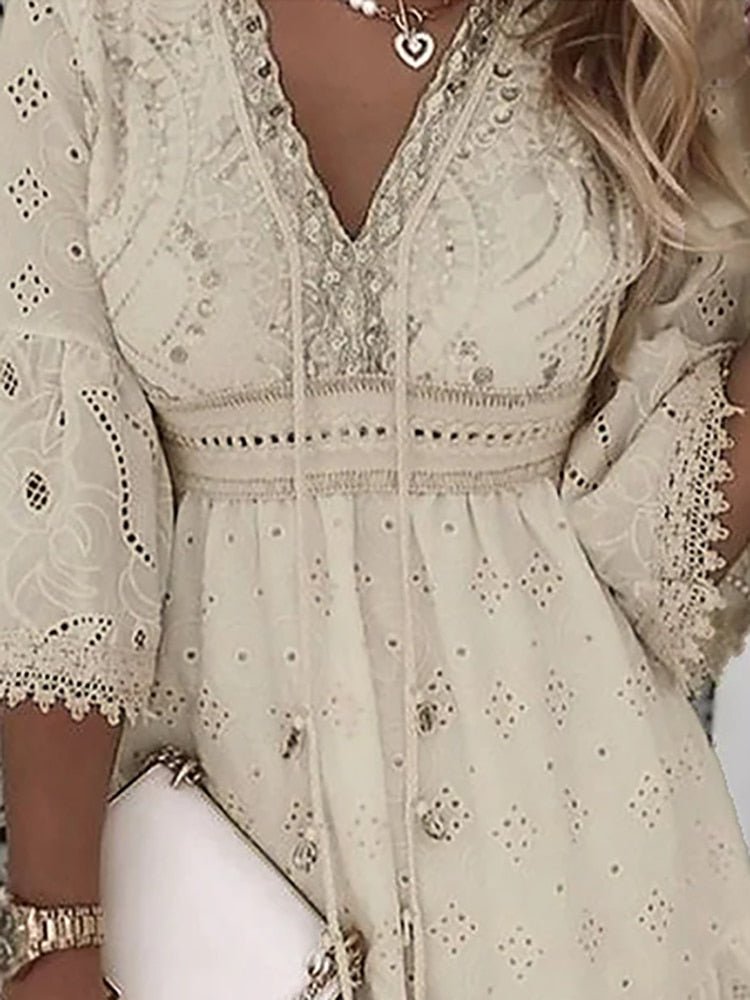 Nayla Statement Dress Breathable Chic Silhouette Collection