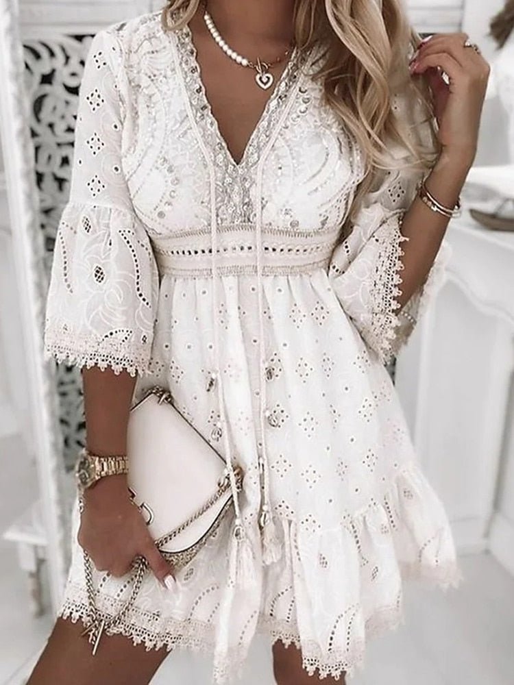 Nayla Statement Dress Breathable Chic Silhouette Collection