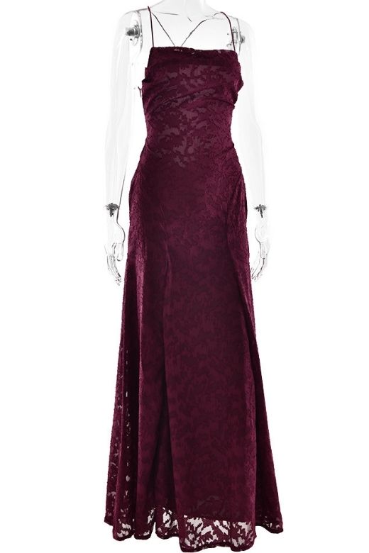 Ivy Bodycon Maxi Dress - Red Wine