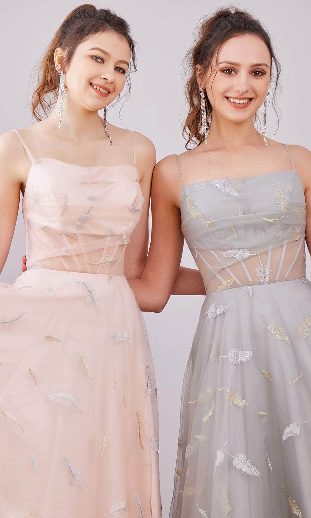 Straight Across A-Line Long Dress - View 11 | VelvetHem