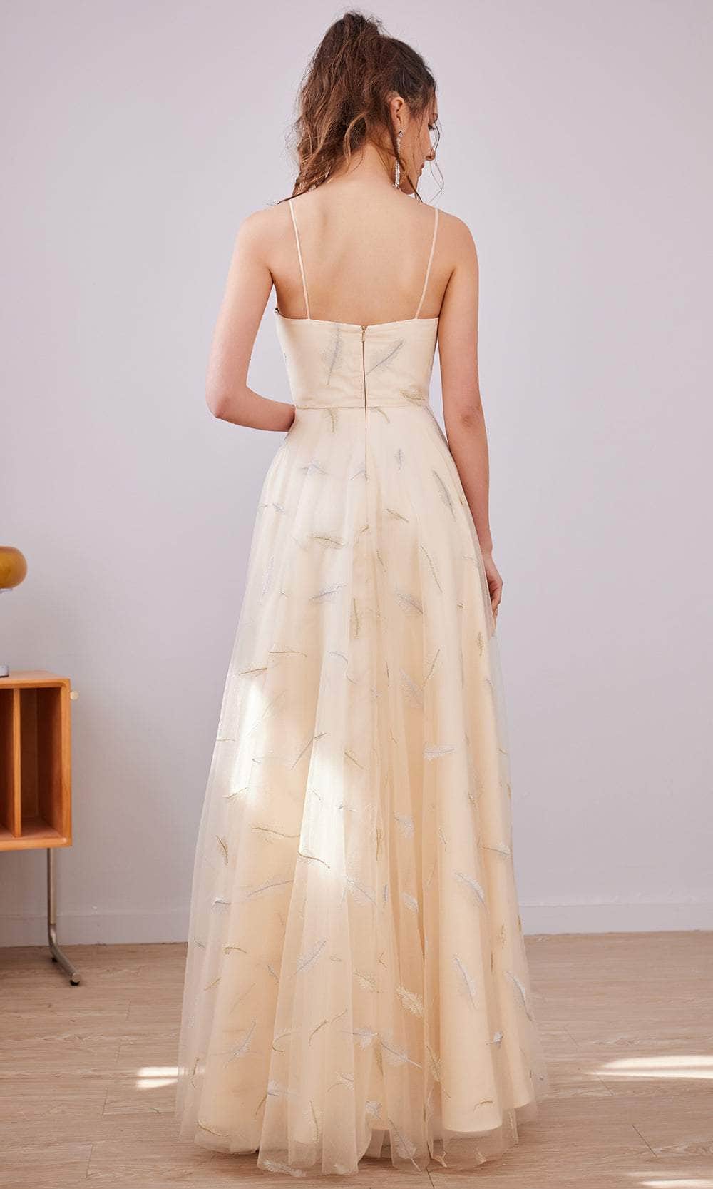 Straight Across A-Line Long Dress - View 10 | VelvetHem