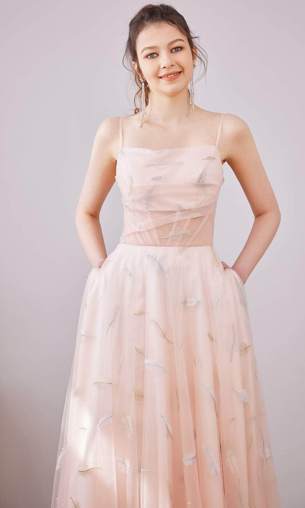 Straight Across A-Line Long Dress - View 7 | VelvetHem