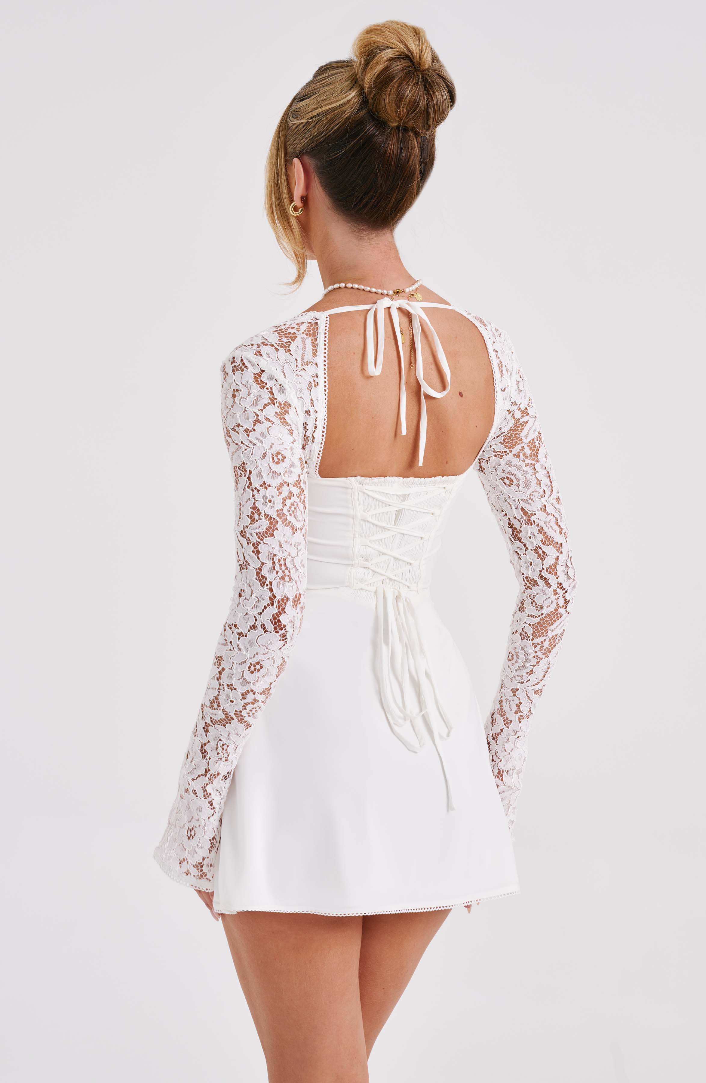 Olivia Elegant Tie - Back Mini Dress