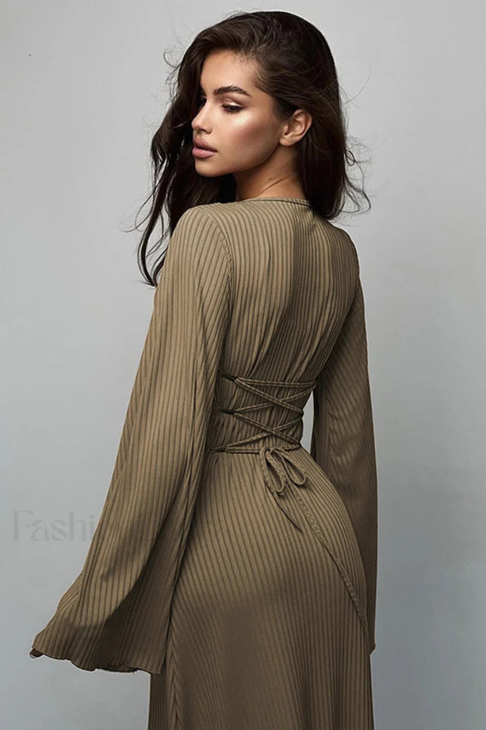 Jaye Long Stylish Sleeve Maxi Dress