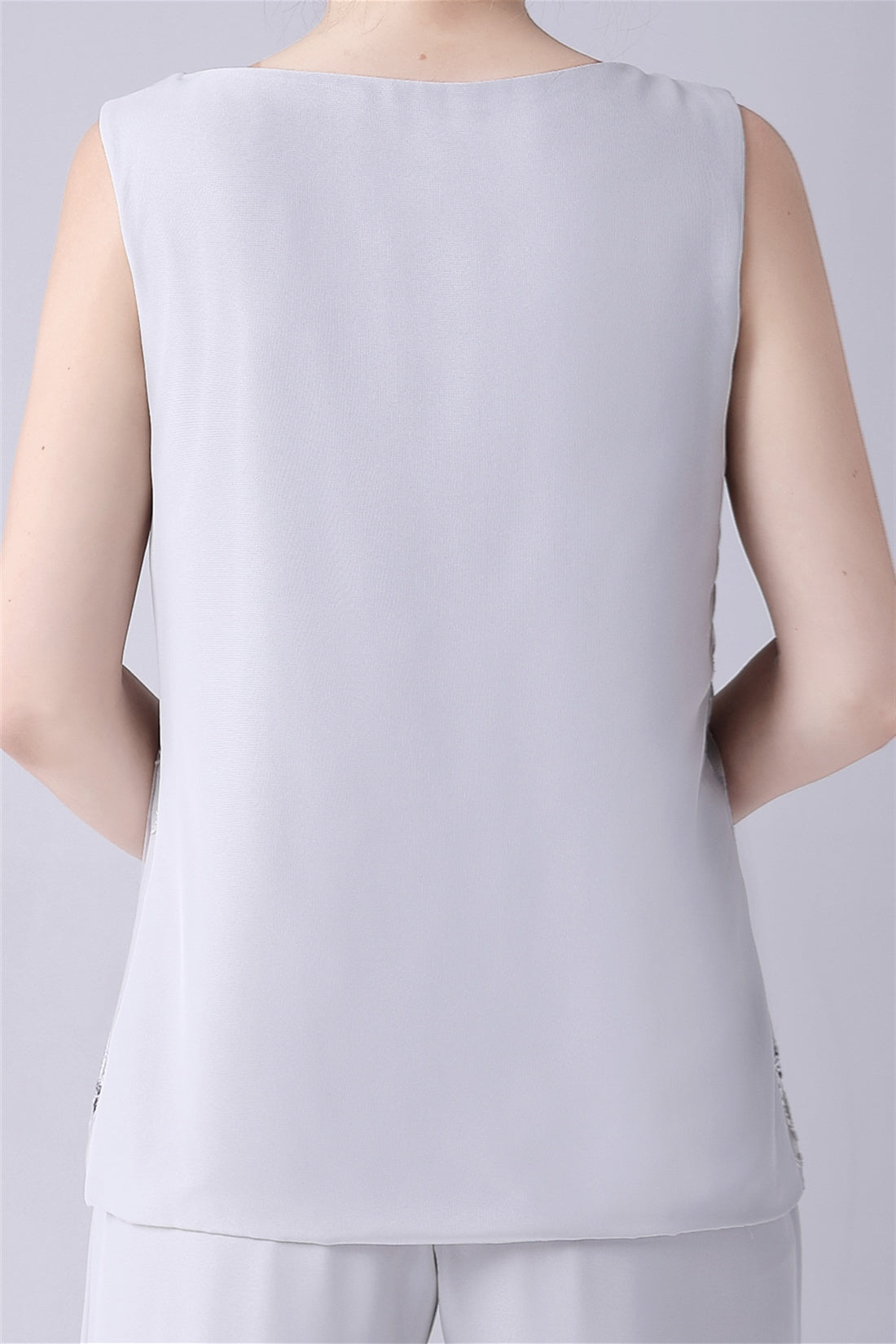 Jewel Strap Lace Sleeveless Casual mother's dress