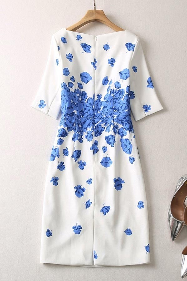 Celebrity Inspired Short Printed Summer Dress - Fashionpara