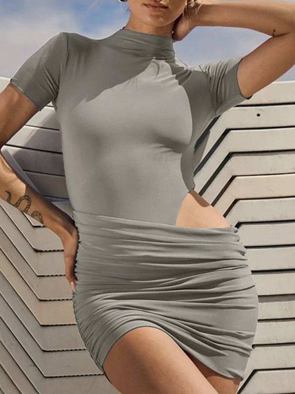 Kayla Short Sleeve Mini Dress