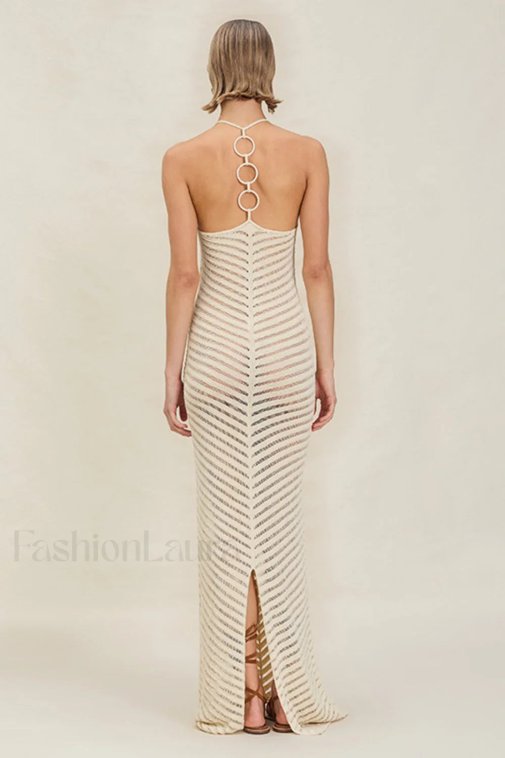 Knit Cutout Halter Dress with Minimalist Everyday Styling