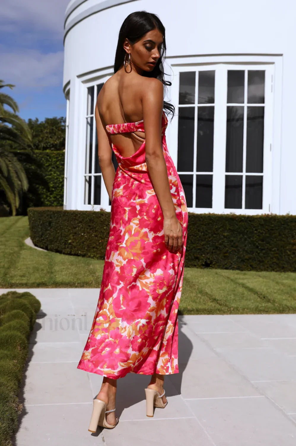 Kyra Satin Stylish Midi Dress