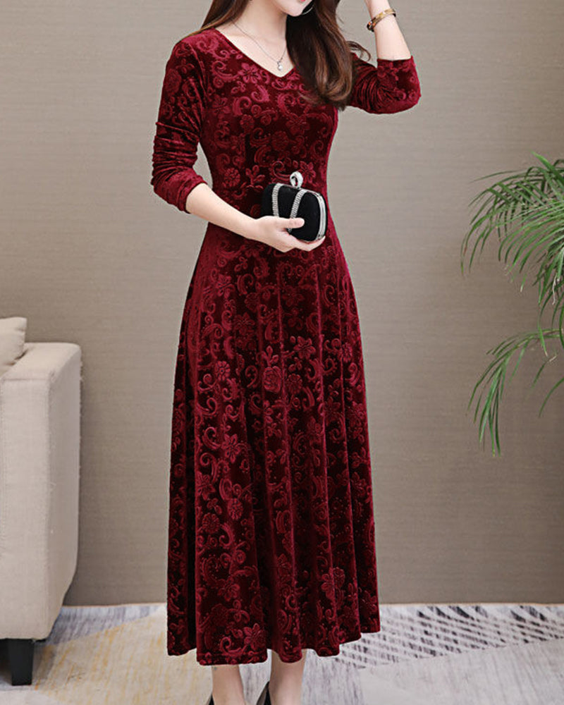 Odalis Effortless Velvet Dress Elevated Occasion Wear