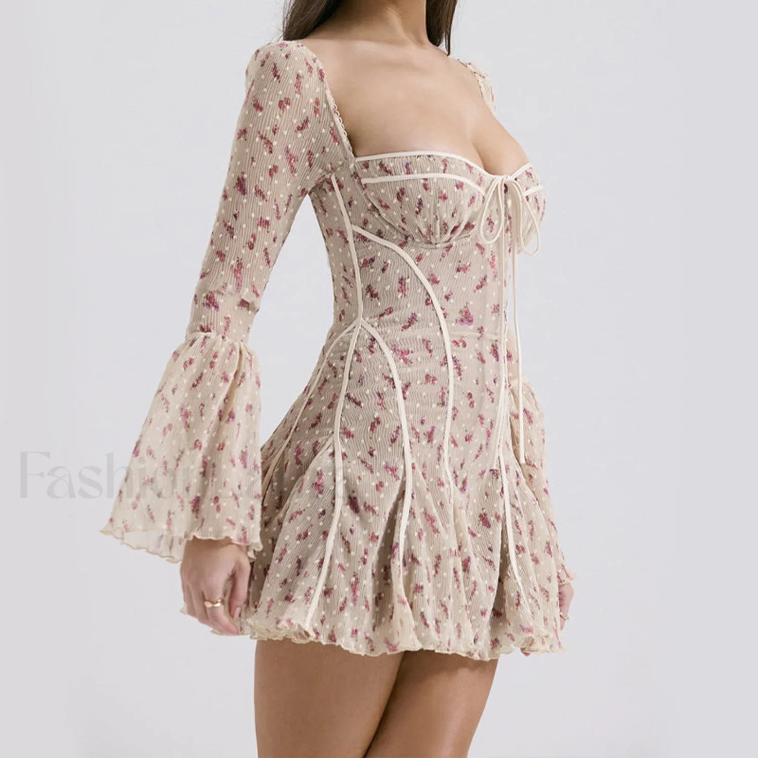 Lace French Light Dress with Relaxed Fit and Seasonal Wardrobe Essential