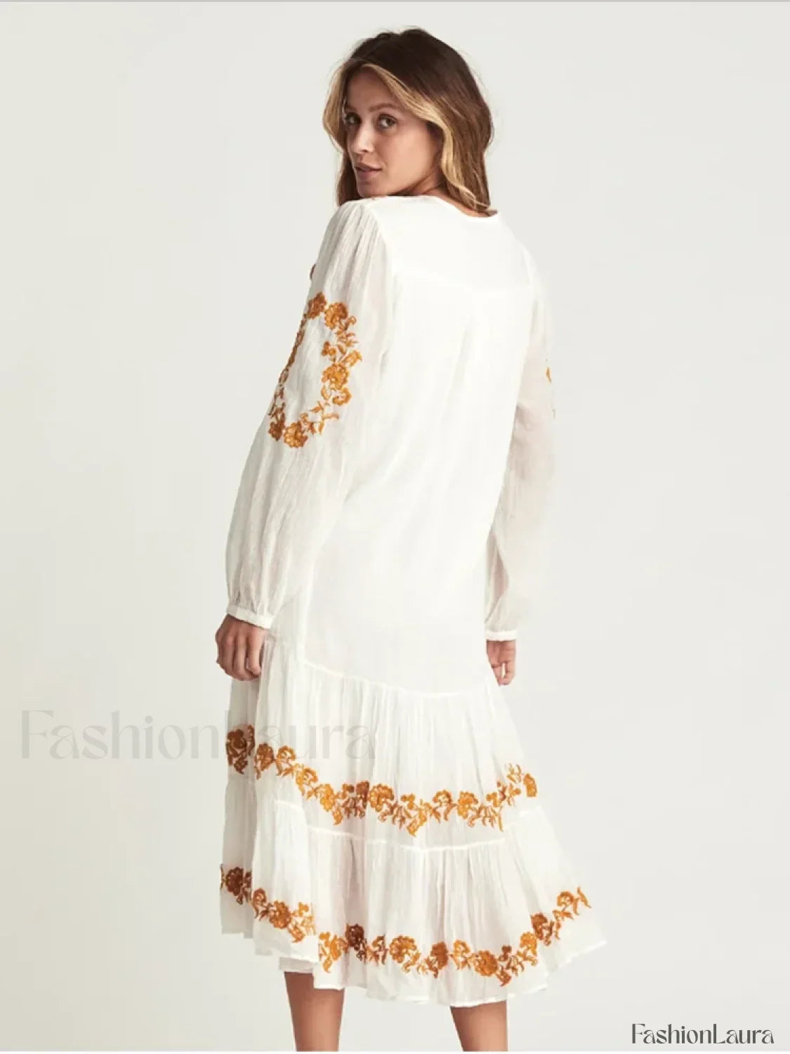 Lace-Up Mini Boho Dress