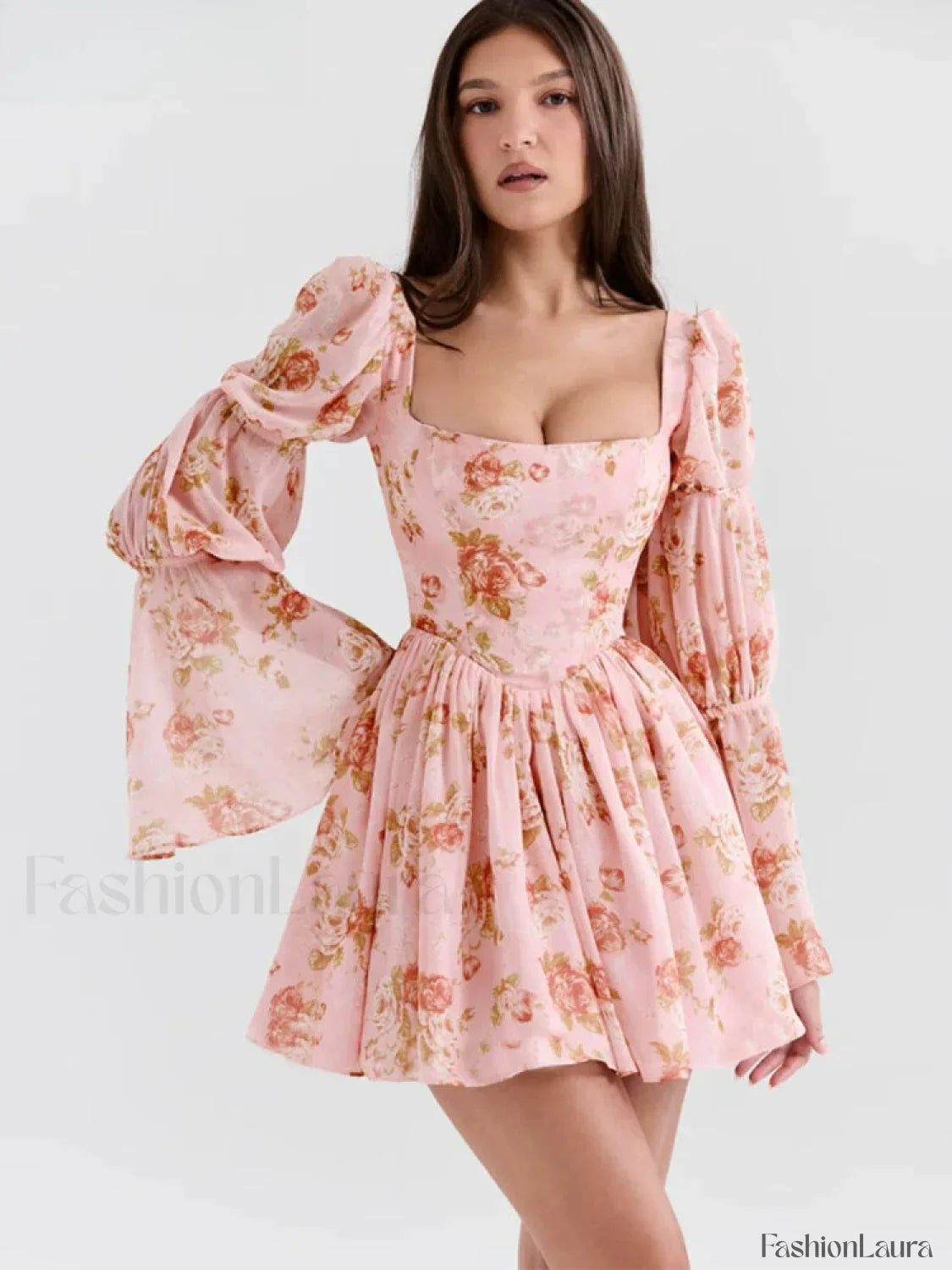 Lantern Sleeve Square Dress with Premium Everyday Styling