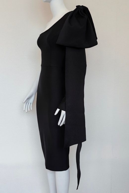 Lela Long Sleeve Bandage Midi Dress - Classic Black