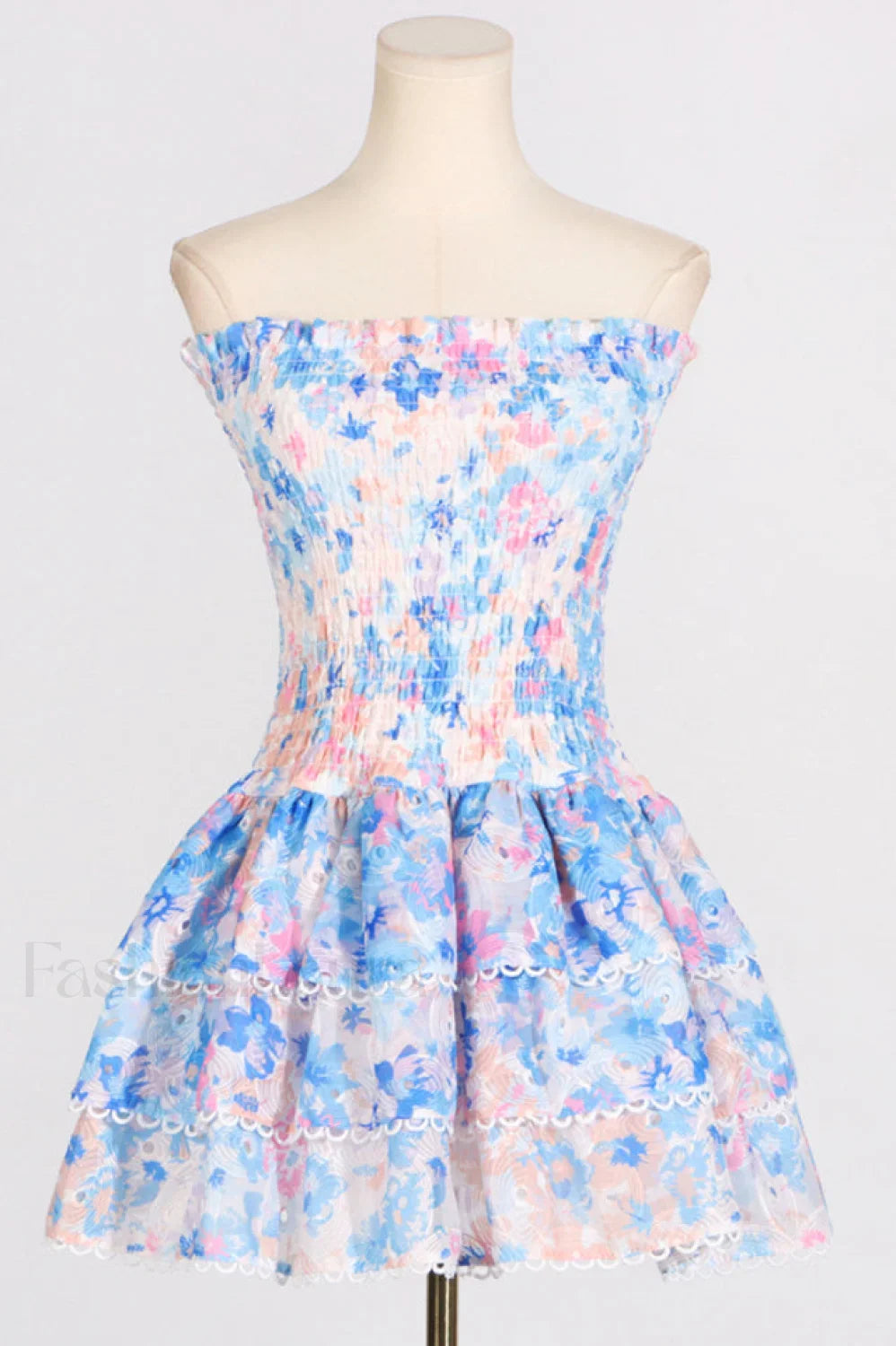 Lilibeth Floral Stylish Print Dress S / Blue Print