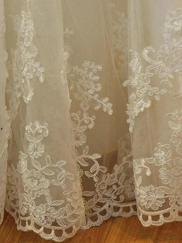 Long Mermaid Strapless Court Train Lace Organza Wedding Dresses (ZD15945)