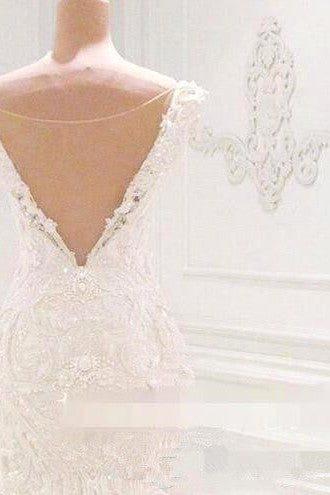 Luxurious Off-the-Shoulder Mermaid Wedding Dress New Arrival Lace AppliquesBridal Gowns