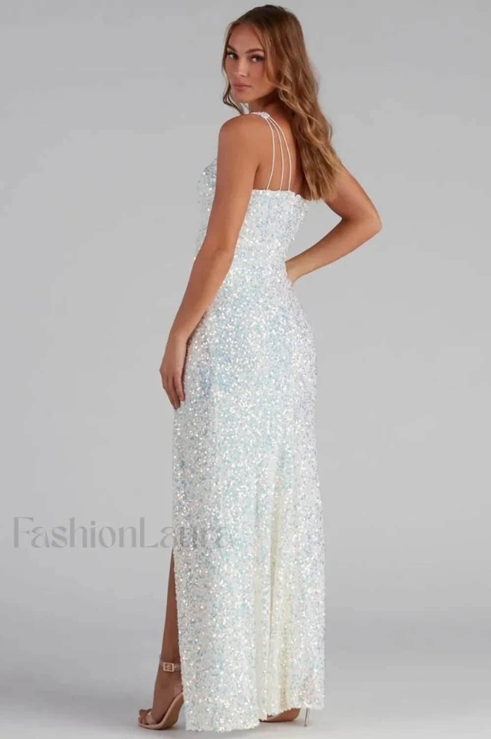 Lyla Formal Stylish One-Shoulder Sequin Dress