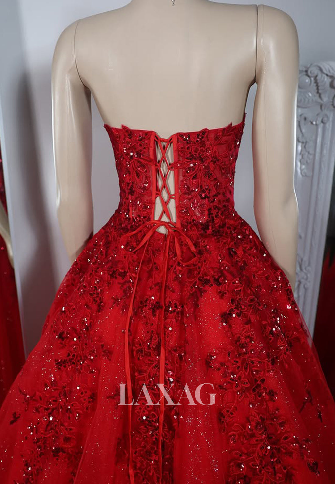 Sweetheart Off-Shoulder Sleeveless A-Line Prom Dress Pleated Applique Glitter-Tulle Party Gowns