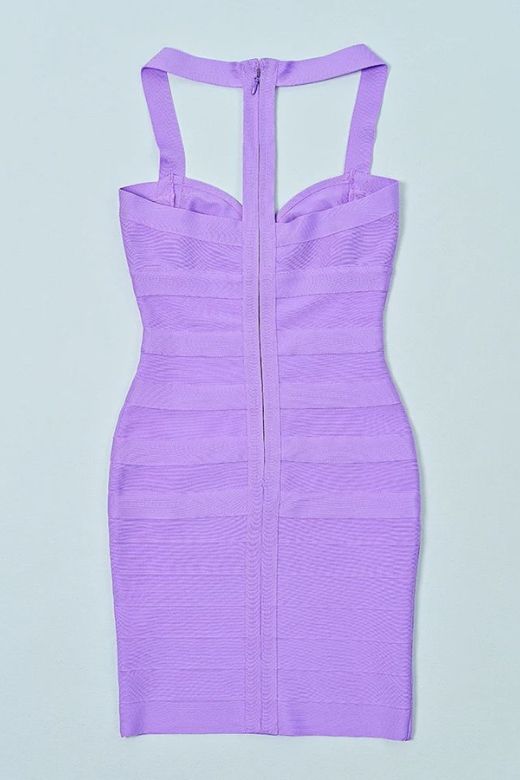 Madison Bandage Mini Dress - Violet Purple