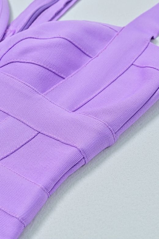 Madison Bandage Mini Dress - Violet Purple