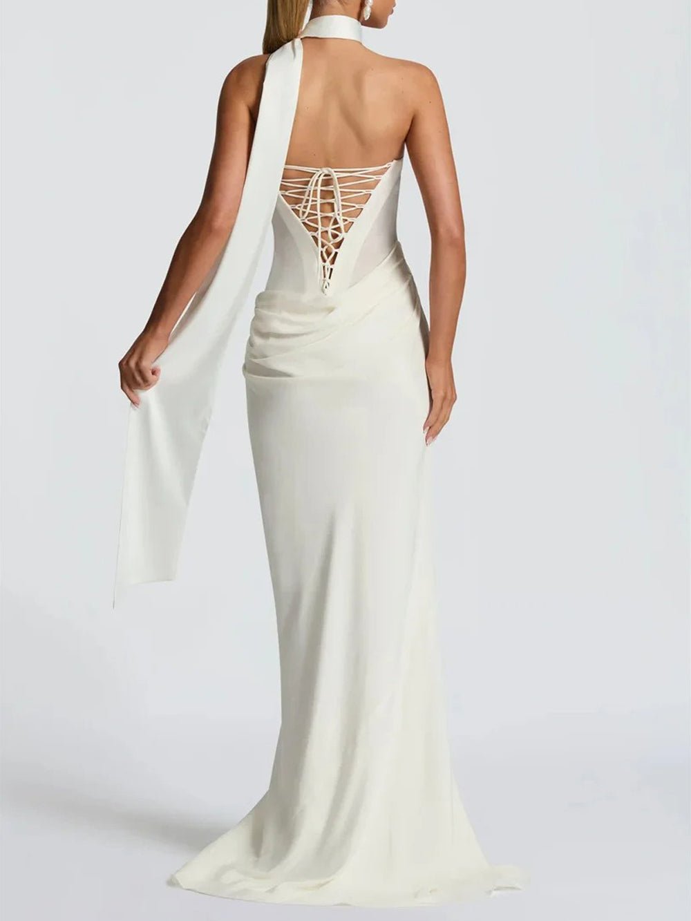 Malena Strapless Draped Maxi Gown