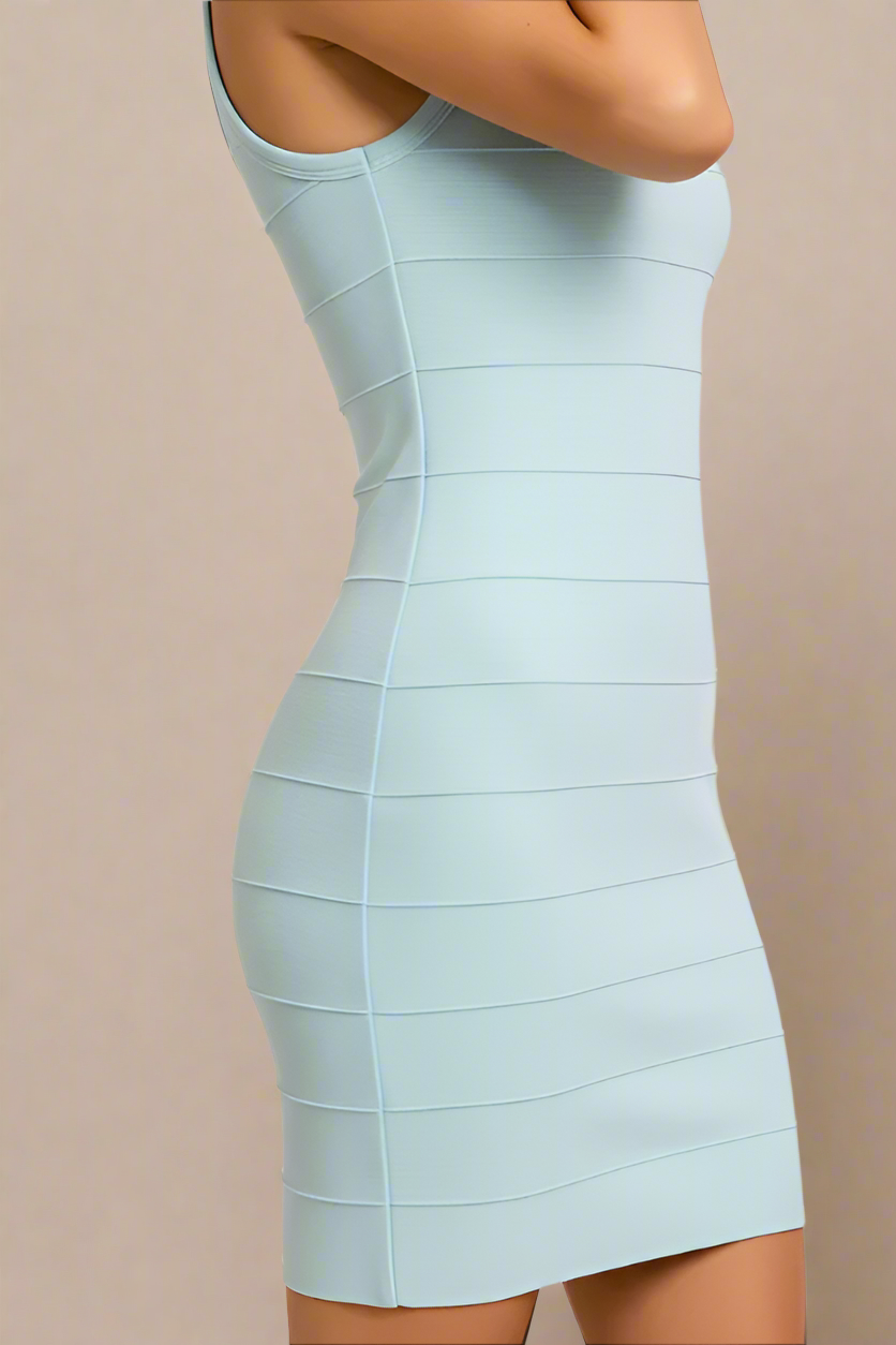 Maria Bandage Mini Dress - Baby Blue