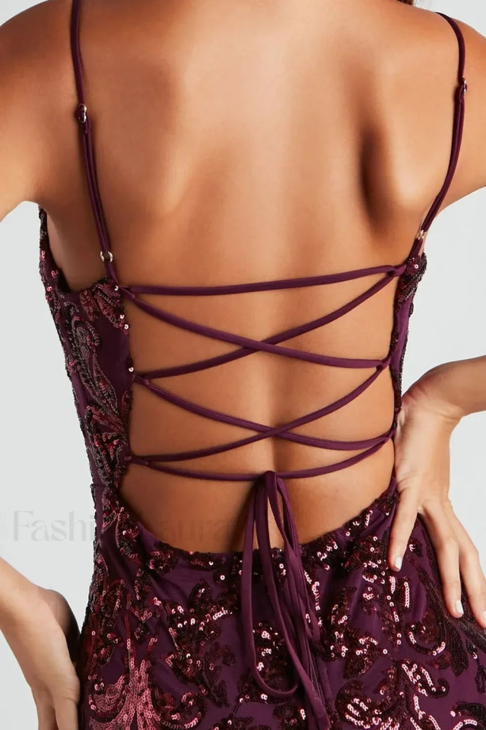 Sequin Cowl Neck Mini Dress