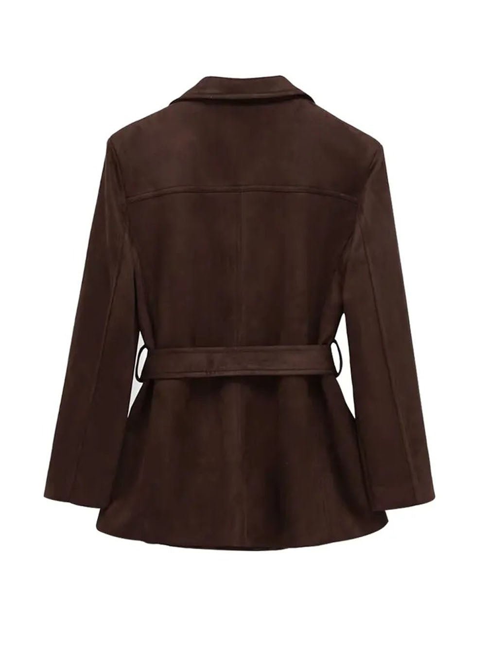 Marina Belted Faux Suede Jacket
