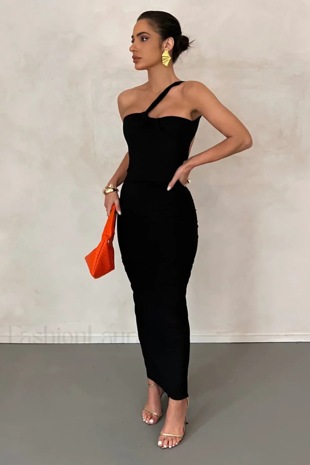 Melina Elegant Maxi Dress S / Black