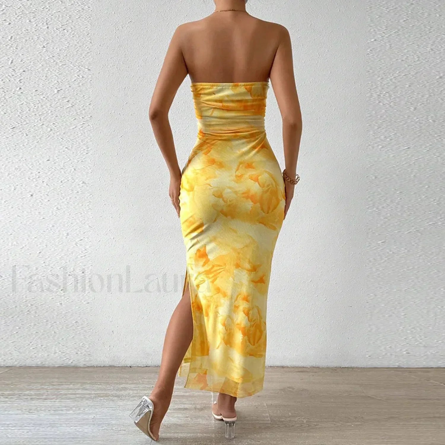Mesh Wrap Split Classic Dress for Modern Casual Wear Boutique Fashion Style