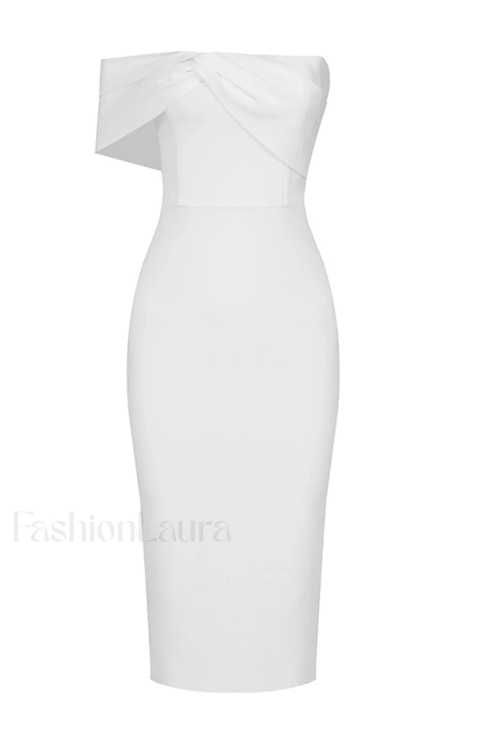 Milla Nova Draped Charming Crepe Midi Dress