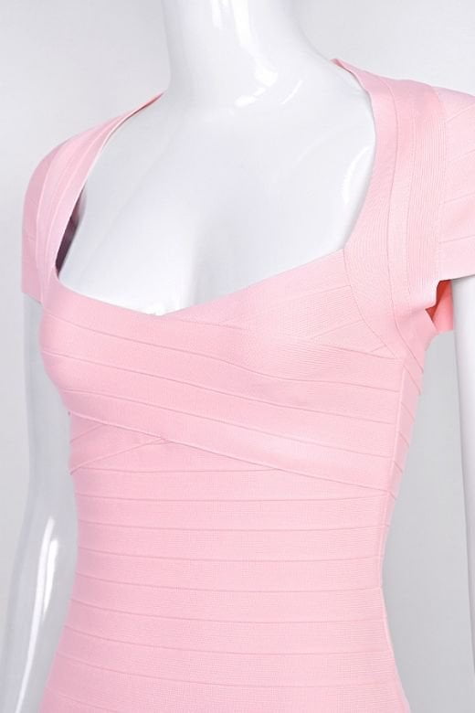 Miranda Bandage Mini Dress - Dusty Pink