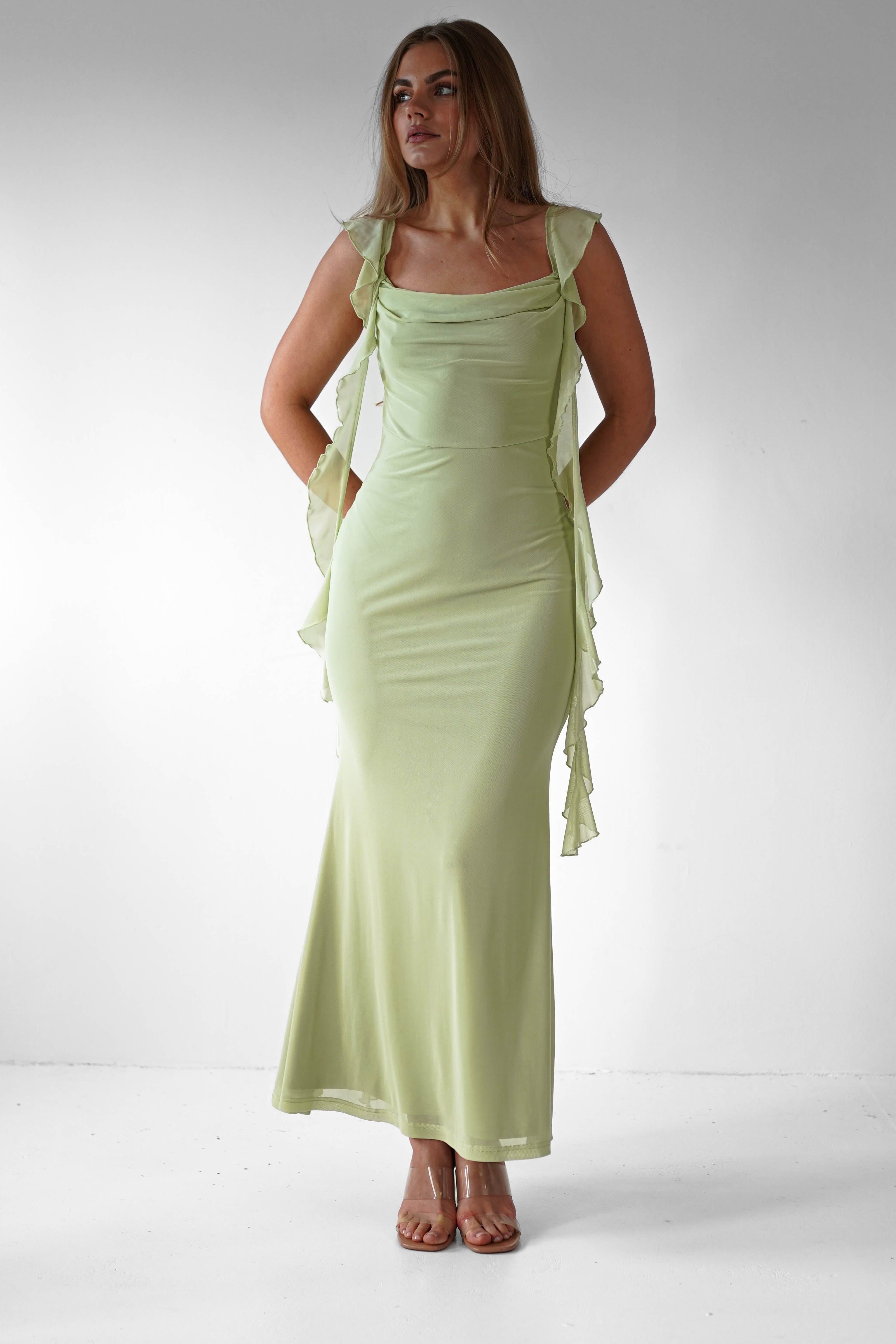 Salma Elevated Sutton Ruffle Midaxi Dress Boutique Collection