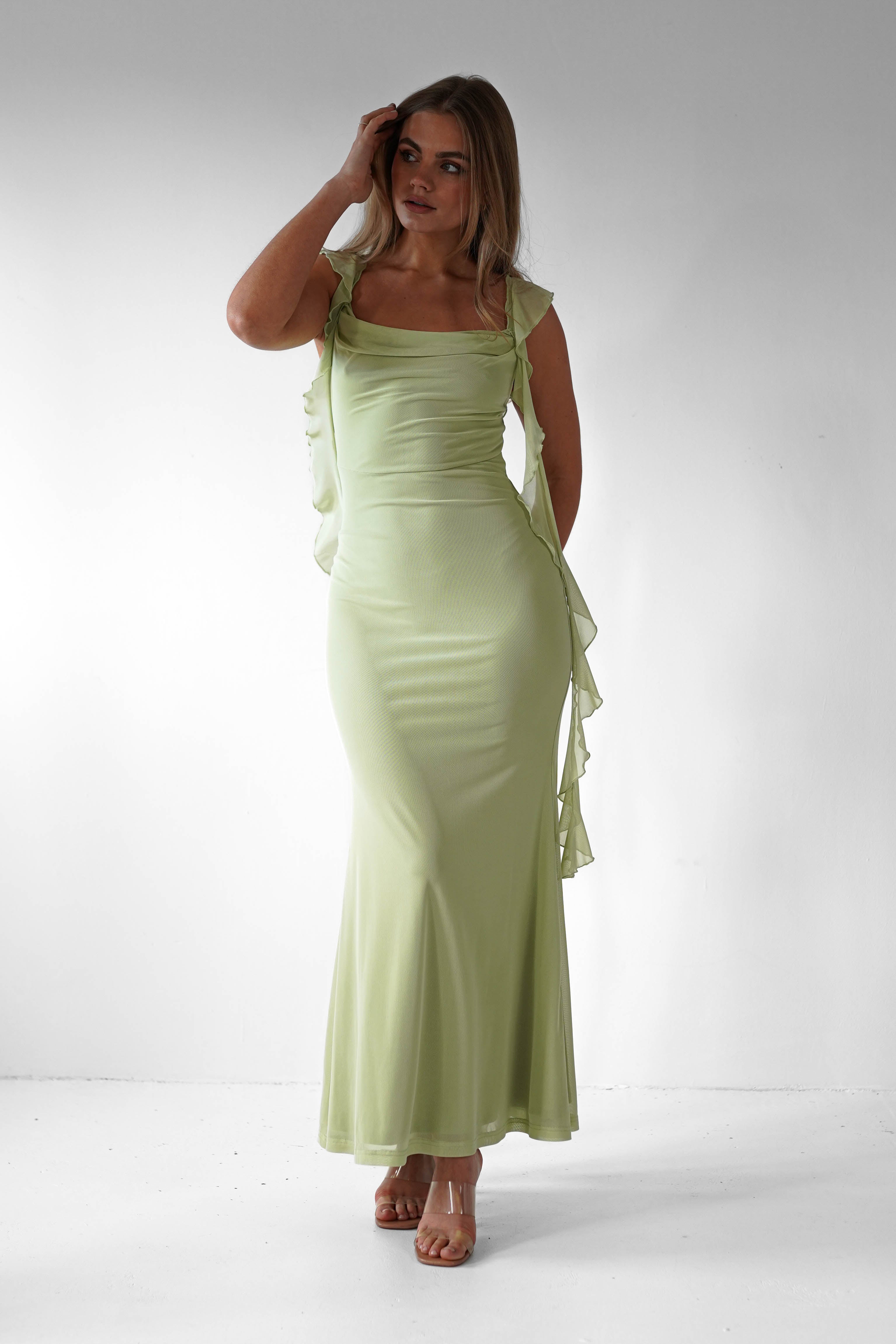 Salma Elevated Sutton Ruffle Midaxi Dress Boutique Collection