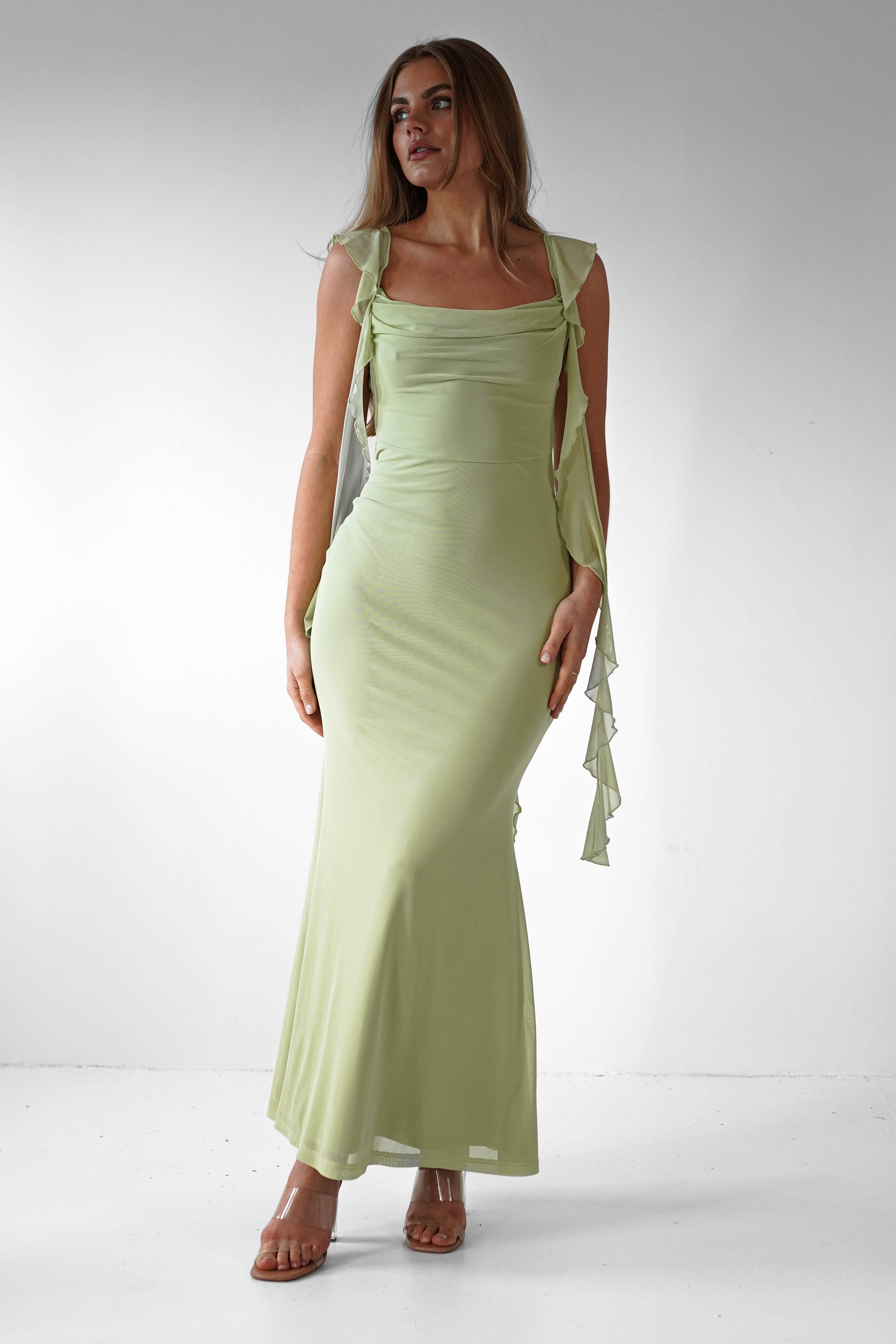 Salma Elevated Sutton Ruffle Midaxi Dress Boutique Collection