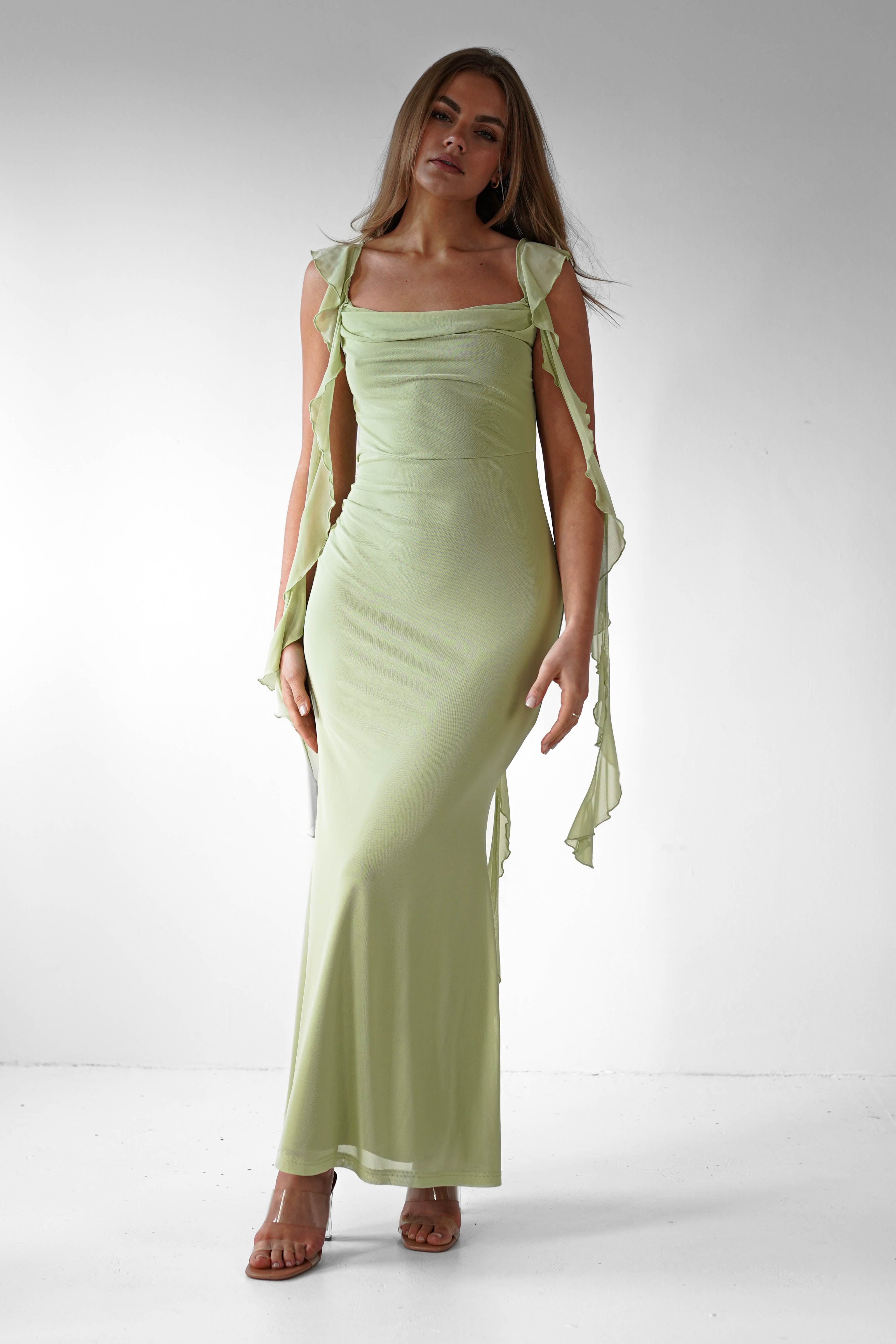 Salma Elevated Sutton Ruffle Midaxi Dress Boutique Collection