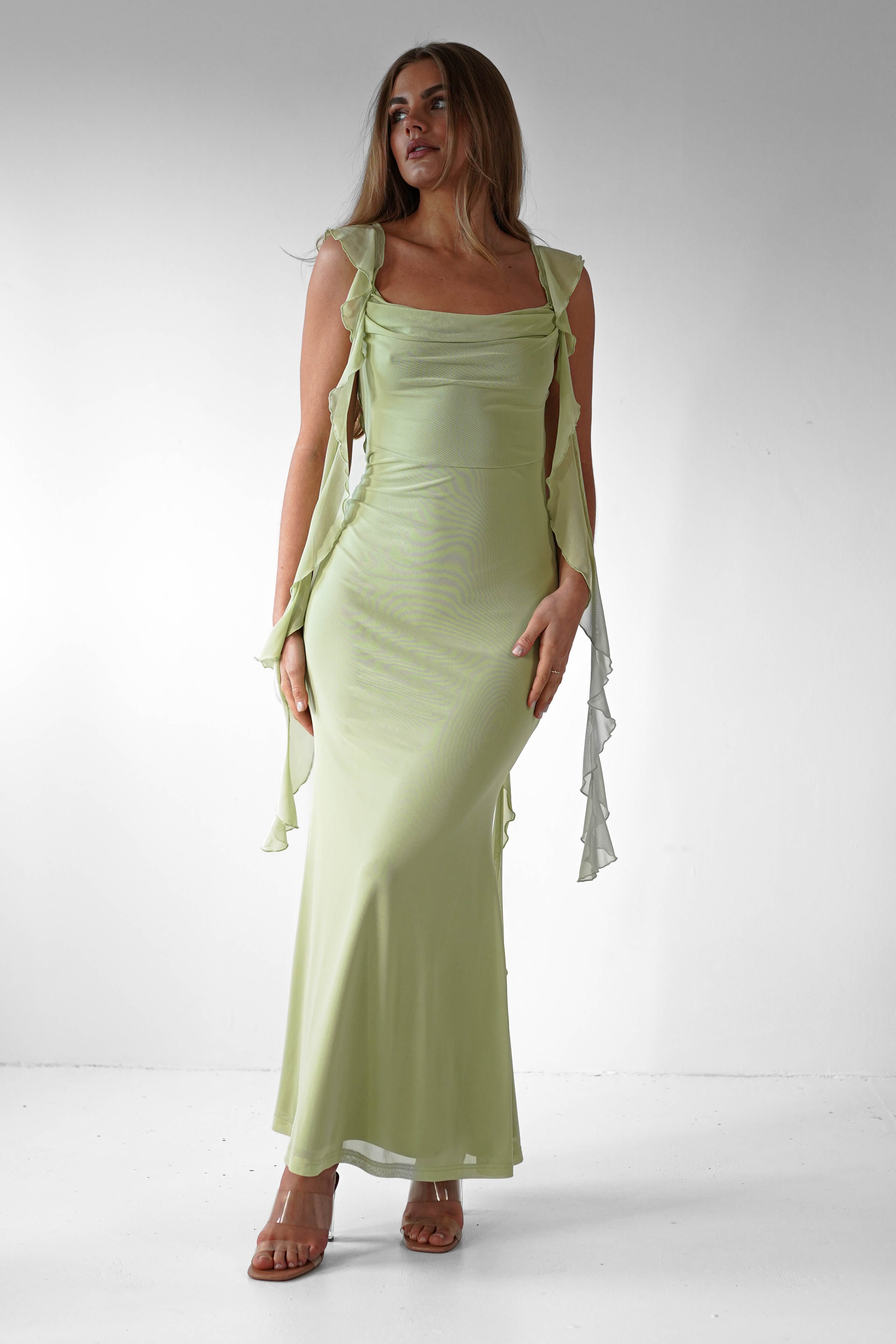 Salma Elevated Sutton Ruffle Midaxi Dress Boutique Collection