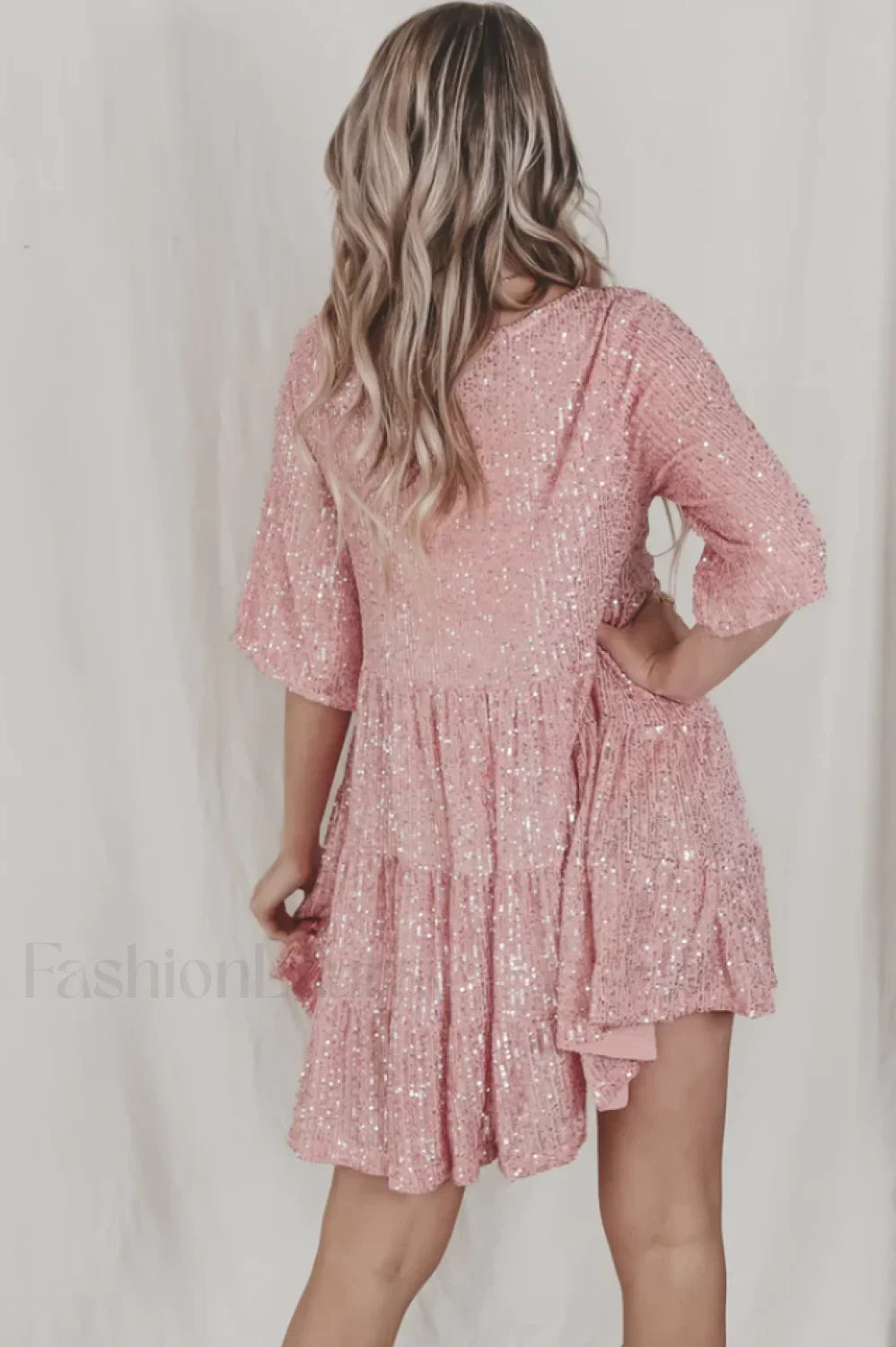 My Queen Sequin Charming Baby Doll Dress