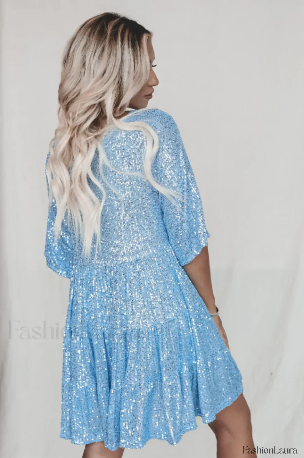 My Queen Sequin Charming Baby Doll Dress
