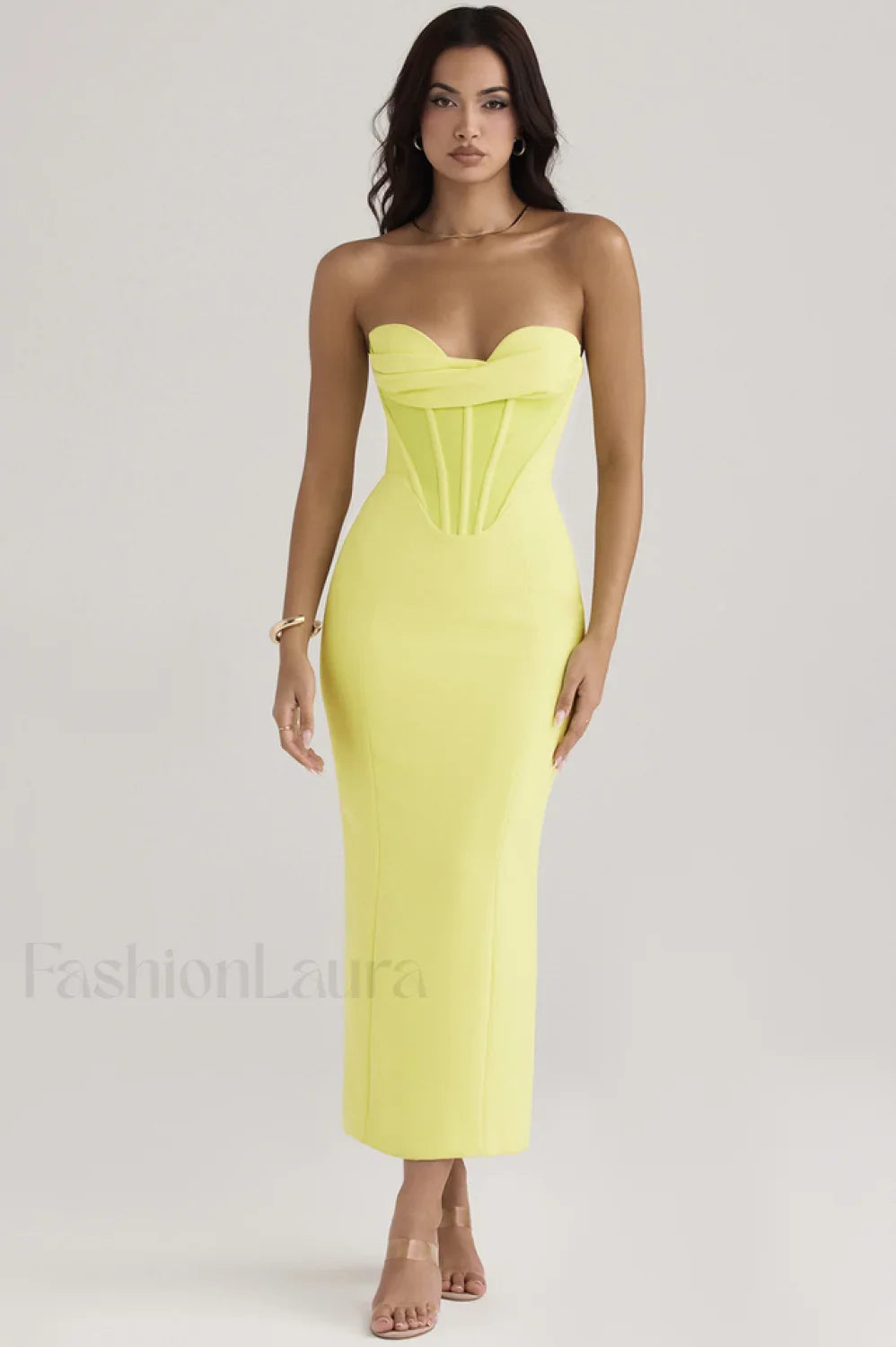 Neon Straptop Stylish Tunic Midi Dress XS / Neon Green
