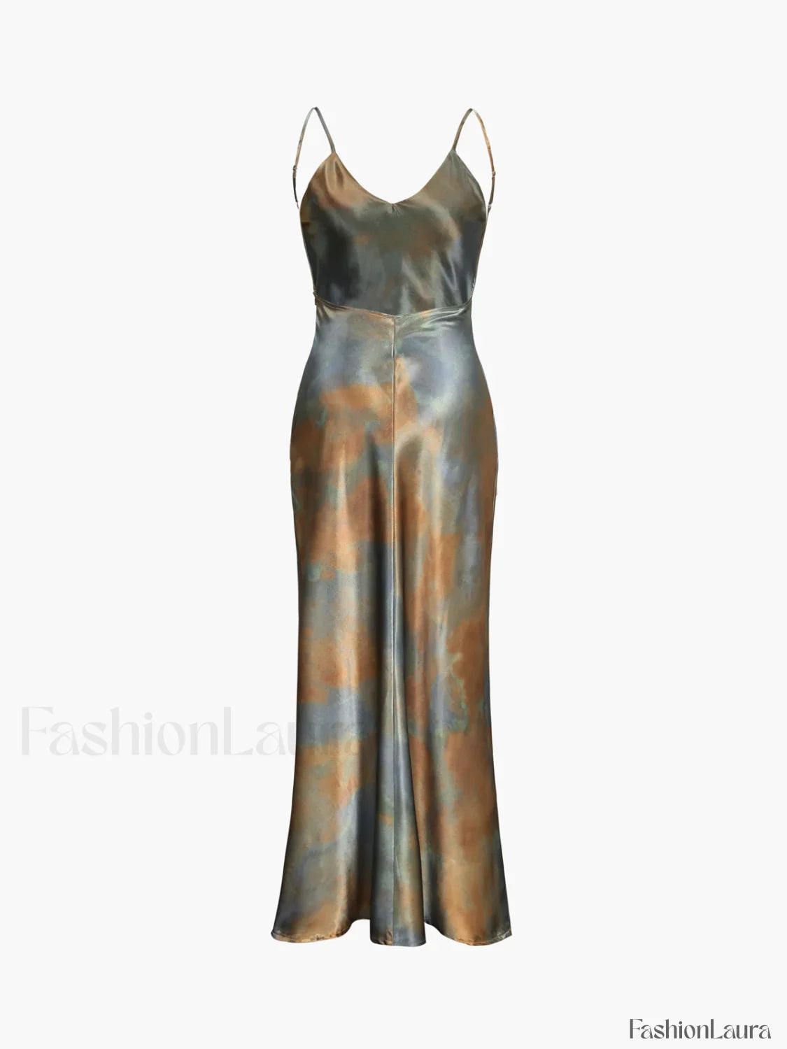 Neptune Satin Open Trendy Back Long Dress