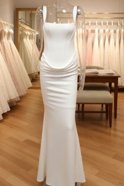 Nova Bodycon Wrap Maxi Dress - White Pearl