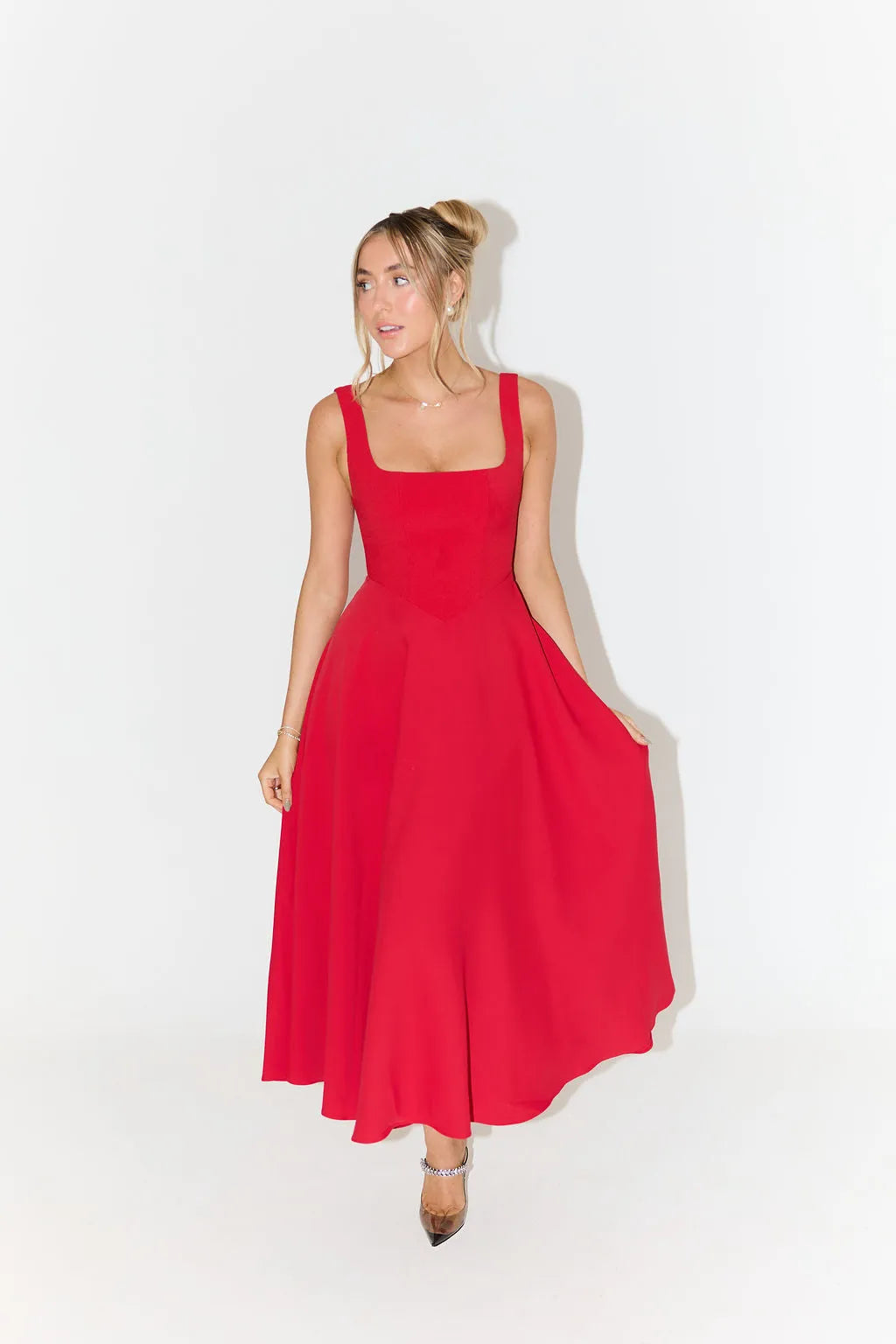 Yade High - Waisted Midi Dress
