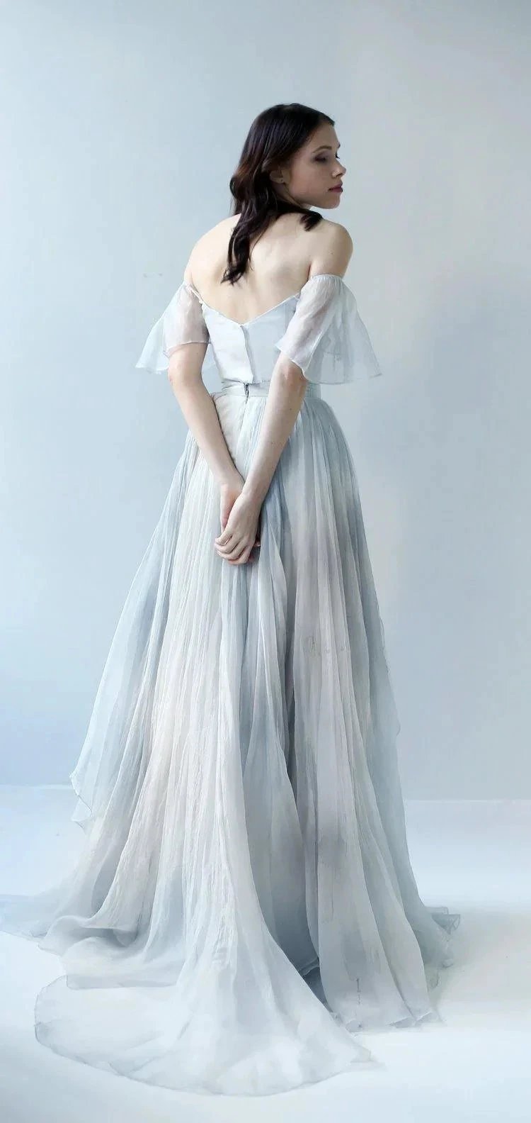 Off Shoulder Unique Design Most Popular Long Prom Dresses Bridal Gowns (ZD16338)